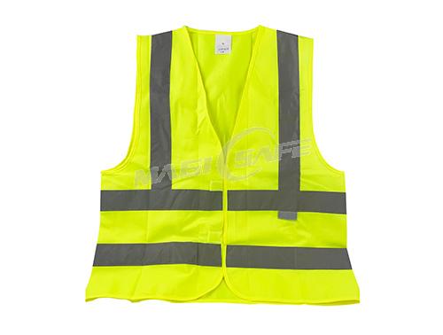 Reflective yellow safety vest type two
